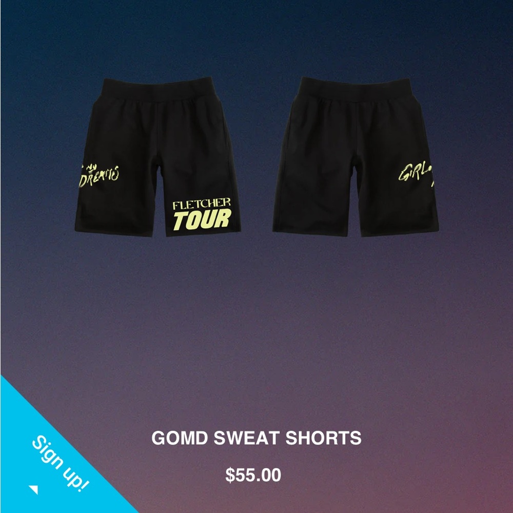 Fletcher Girl of my Dreams Merch Sweat Shorts